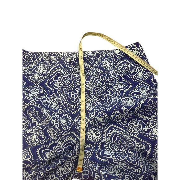 Chico's So Slimming Brigitte Cool Medallion Crop Pants Blue 1.5 (Sz 10) - Picture 3 of 10